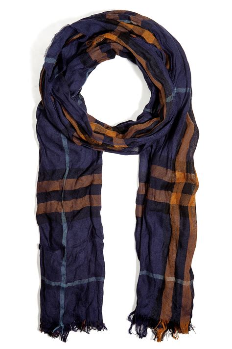 burberry blue wool scarf